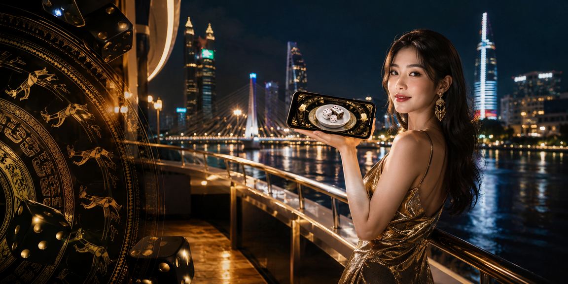 Không gian giải trí casino trực tuyến sôi động tại Việt Nam về đêm